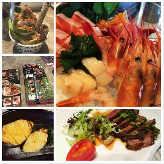 香港美食推介：尖沙咀预约午餐放题（甜虾、三文鱼、烤菠萝、澳洲和牛）