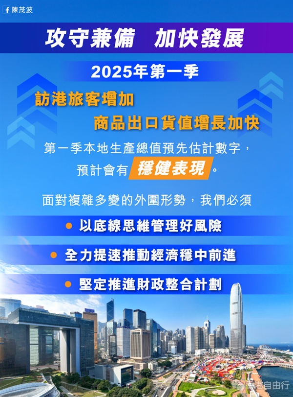 陈茂波：本周公布第一季本地生产总值　预估有稳健表现